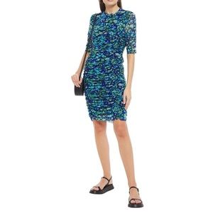 Ganni Floral Mesh Dress